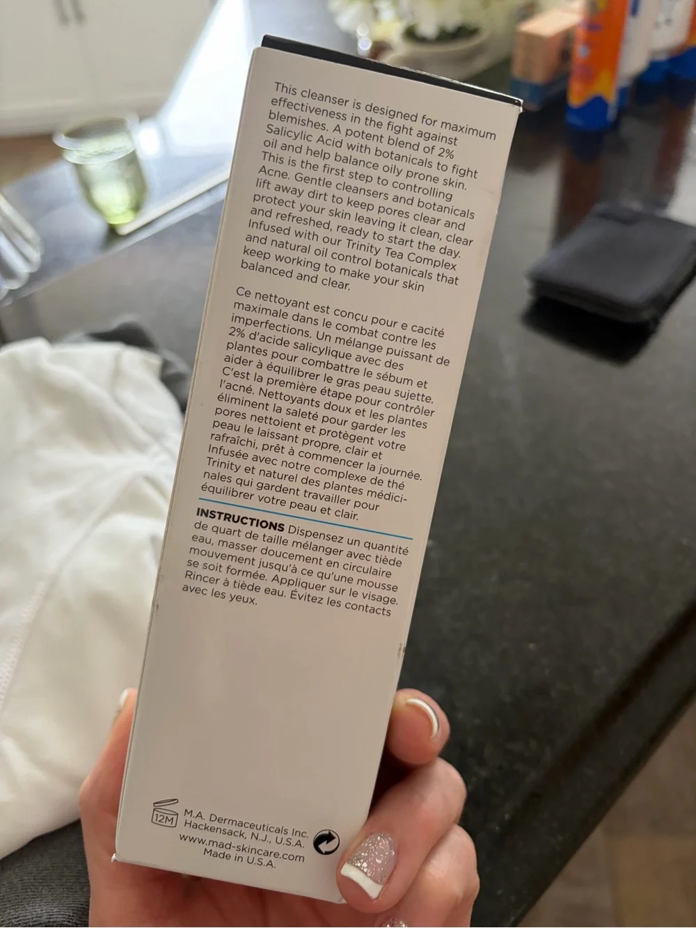 M.A.D Skincare Salicylic Cleansing Gel – White & Black